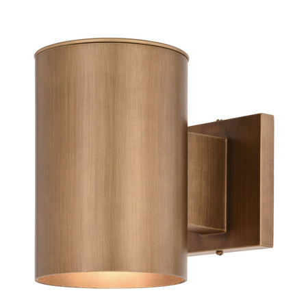 VAXCEL Chiasso 7.25 H Brass Mid Century Modern 1 Light Cylinder Wall Sconce T0587